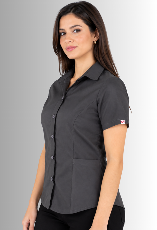 Camisa de Botones Manga Corta para Mujer | SOZU