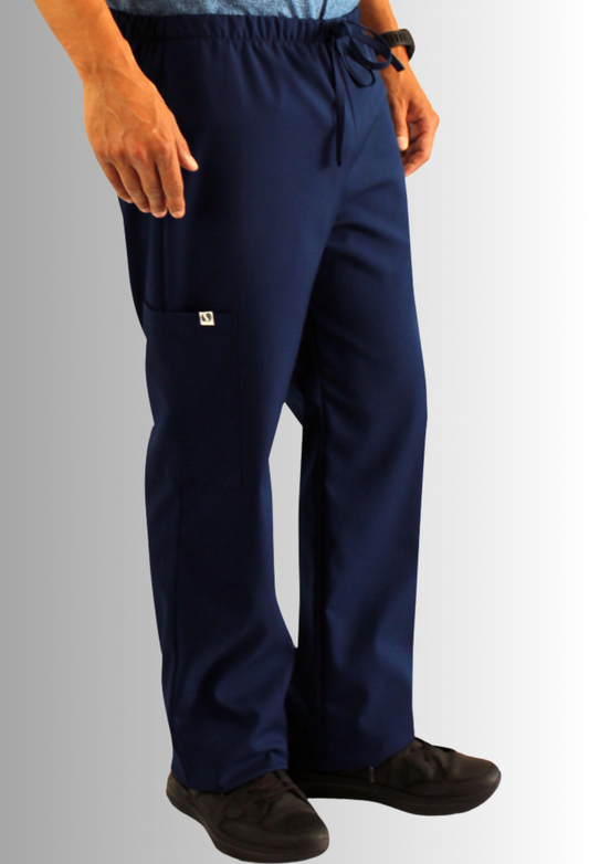 Pantalón Cargo Azul Antifluidos y Anticloro con Spandex para Hombre | SOZU