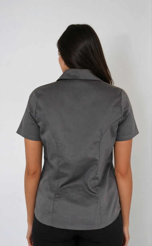 Camisa de Botones Manga Corta para Mujer | SOZU