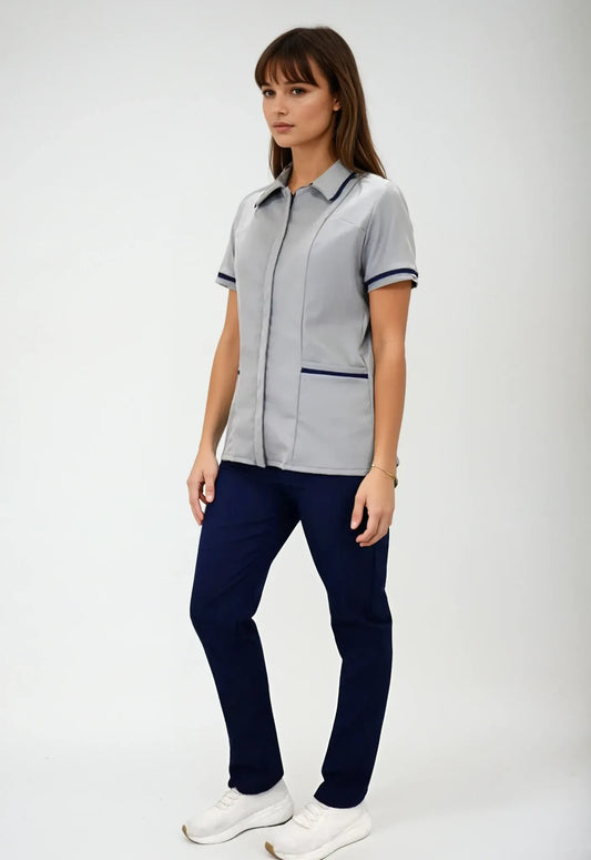 Uniforme de Limpieza para Mujer Antifluido Gris | SOZU