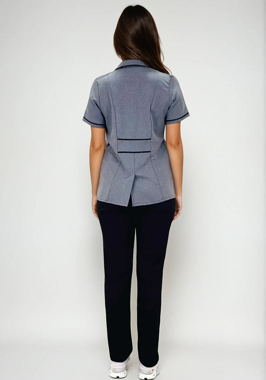 Uniforme de Chaquetín para Limpieza Gris Mujer con Spandex | SOZU