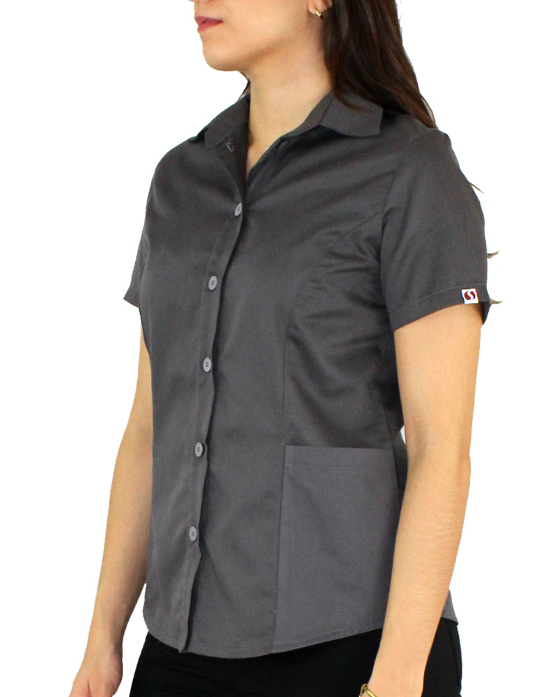 Camisa de Botones Manga Corta para Mujer | SOZU