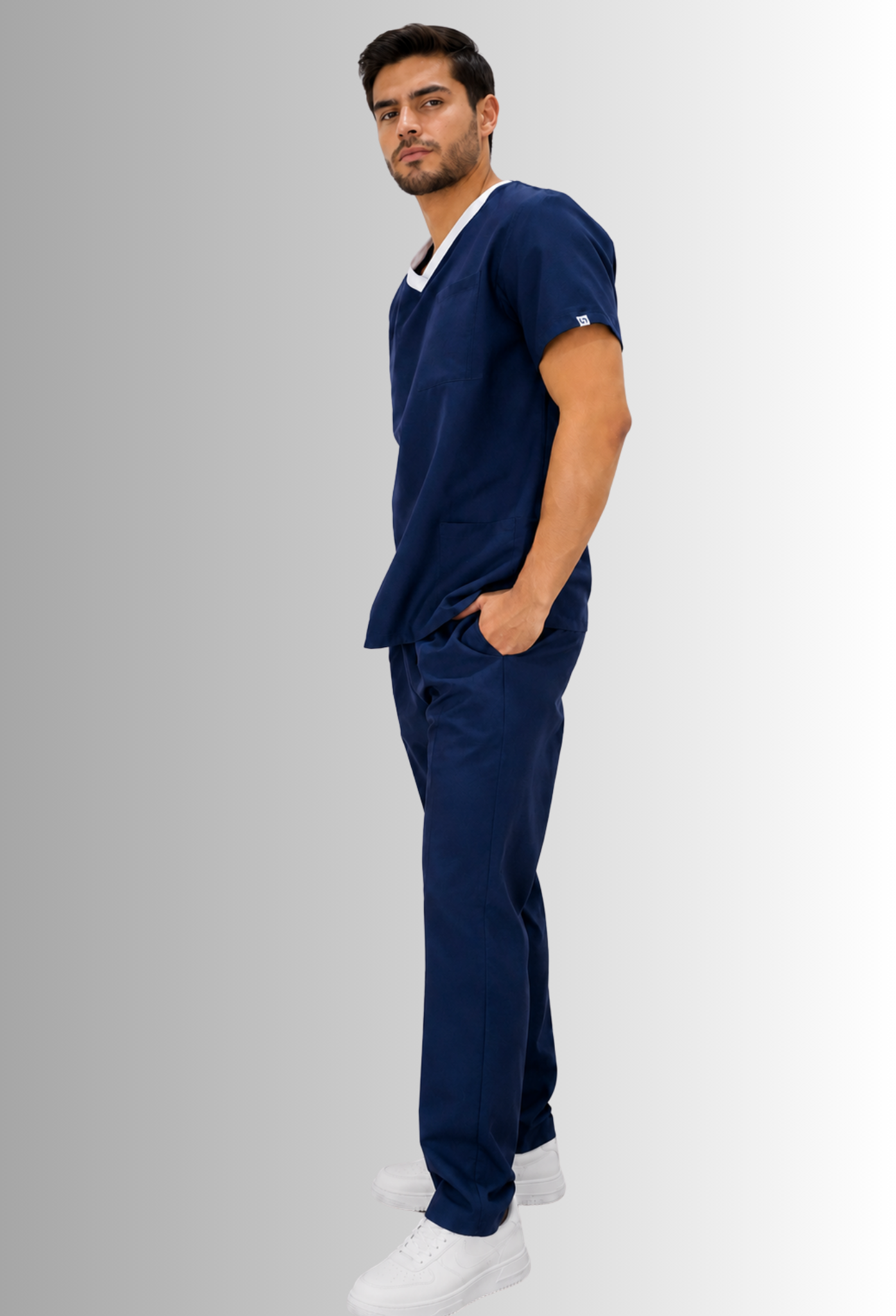 Uniforme para Hombre Antifluido, Anticloro y Spandex con Bies | SOZU