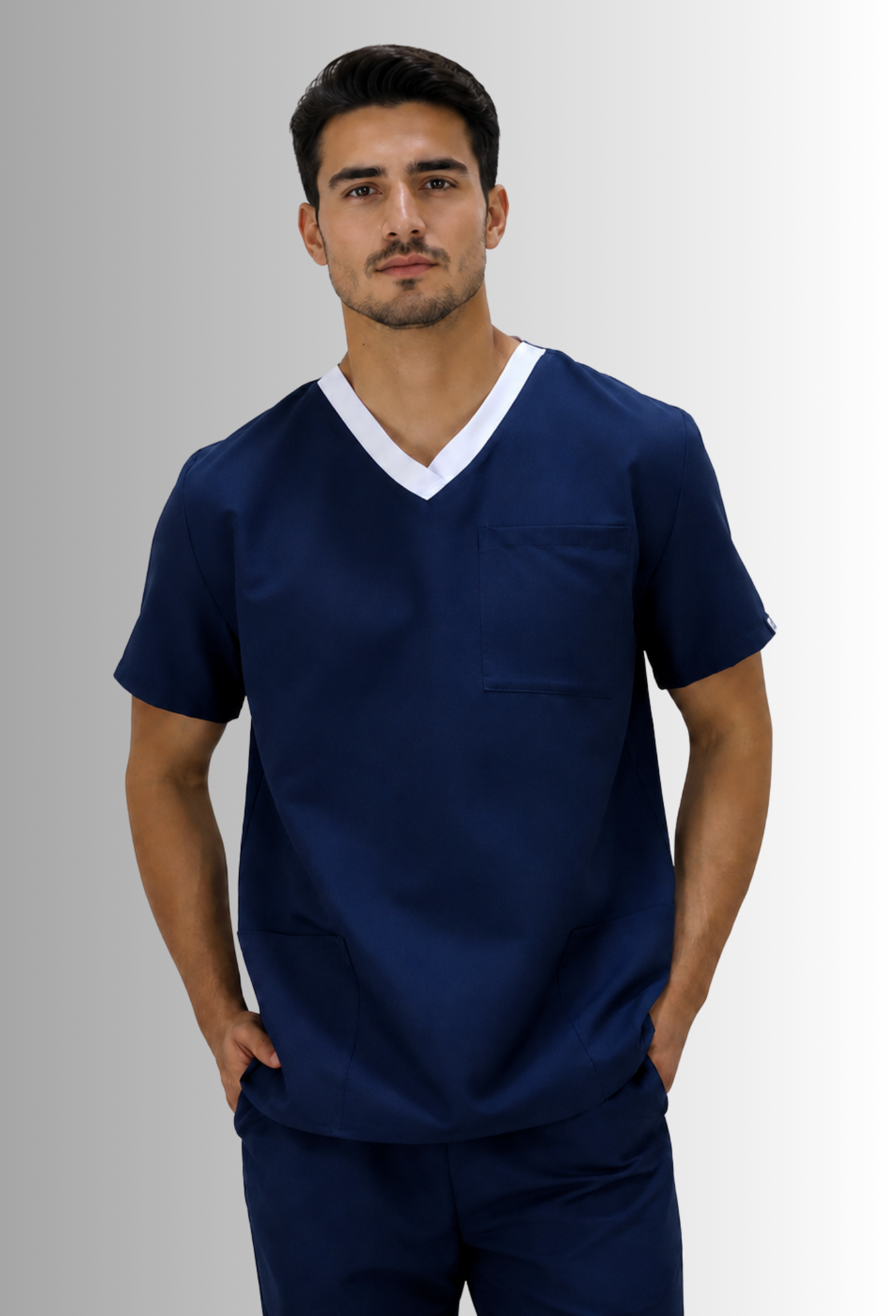 Uniforme para Hombre Antifluido, Anticloro y Spandex con Bies | SOZU