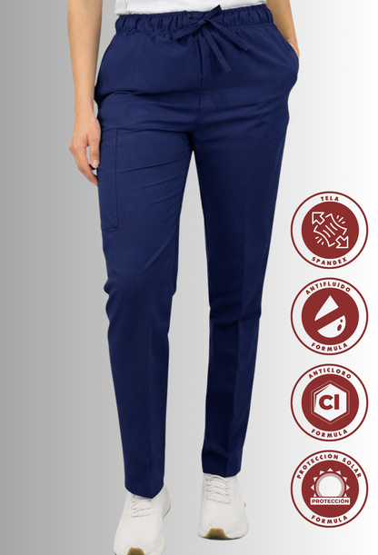 Pantalón Quirúrgico Spandex, Antifluido, Anticloro y Protección Solar para Mujer | SOZU