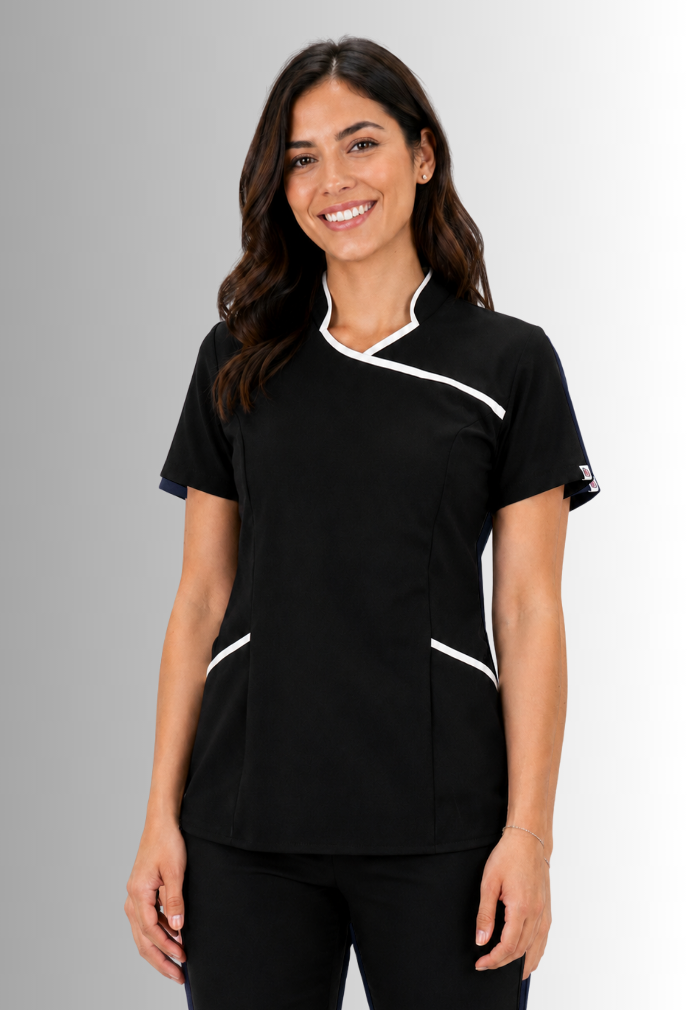 Uniforme para Mujer Antifluidos, Anticloro y Spandex con Cuello Mao  | SOZU
