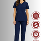 Uniforme para Mujer Negro con Spandex, Antifluido, Anticloro | SOZU