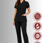 Uniforme Quirúrgico para Mujer Antifluido, Anticloro y Spandex | SOZU