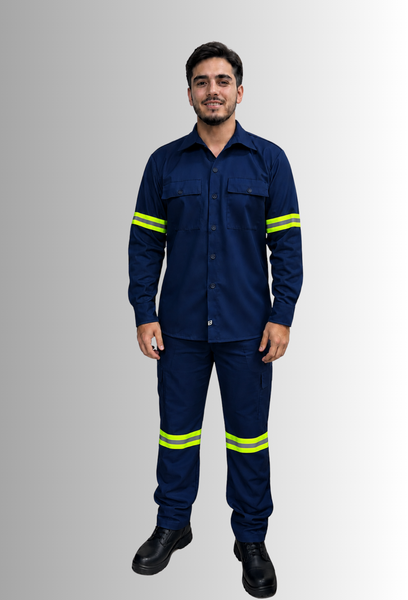Uniforme de Mantenimiento Manga Larga Con Franjas de Seguridad Hombre | SOZU
