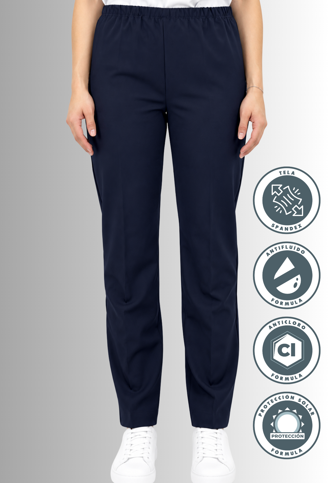 Pantalón para Mujer Antifluido, Anticloro y Spandex con Bolsas Traseras | SOZU