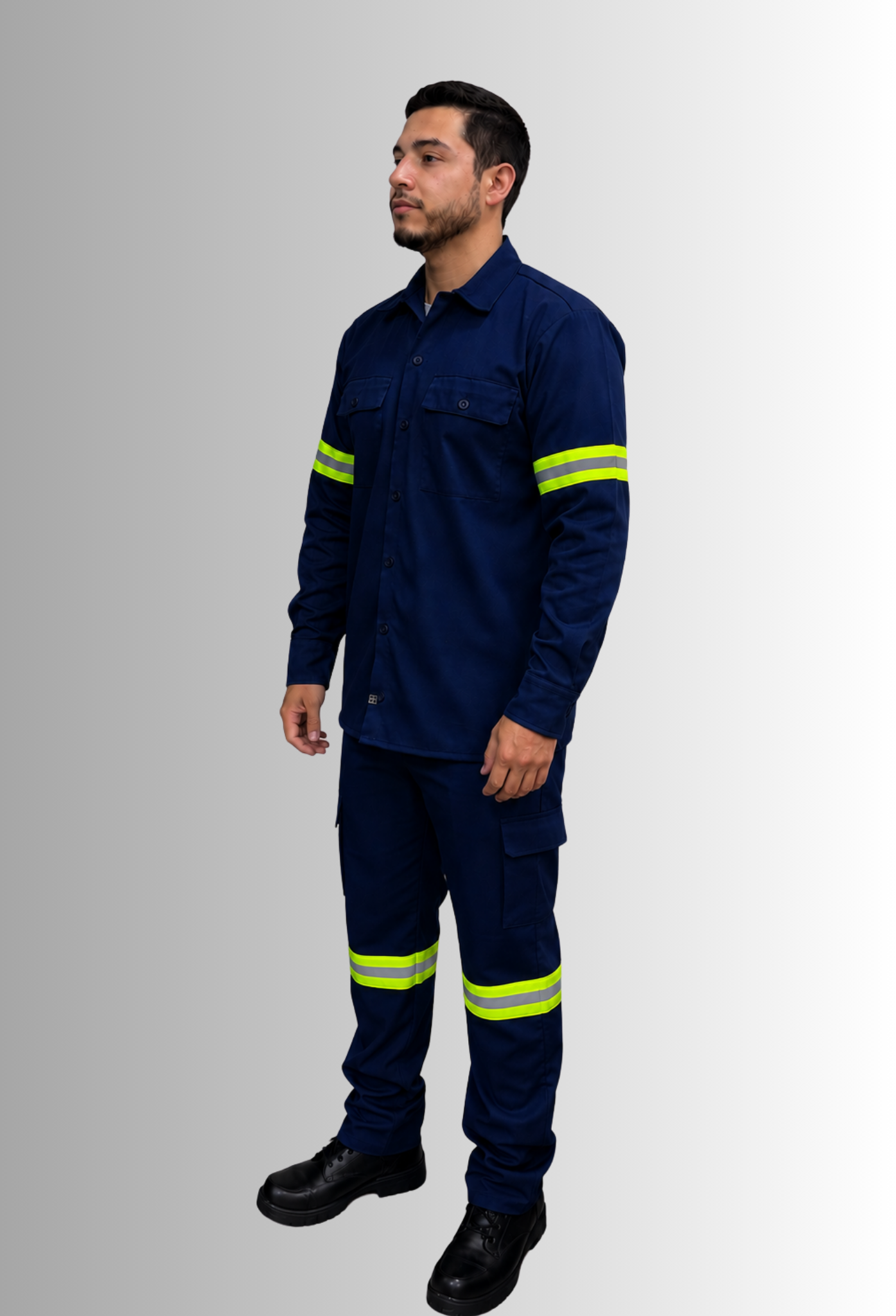 Uniforme de Mantenimiento Manga Larga Con Franjas de Seguridad Hombre | SOZU