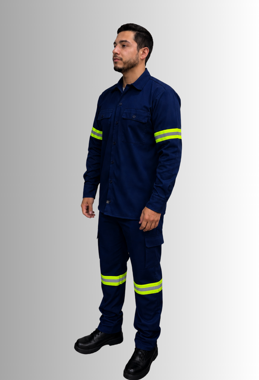 Uniforme de Mantenimiento Manga Larga Con Franjas de Seguridad Hombre | SOZU