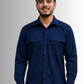 Camisa Azul Manga Larga para Hombre Uso Rudo | SOZU