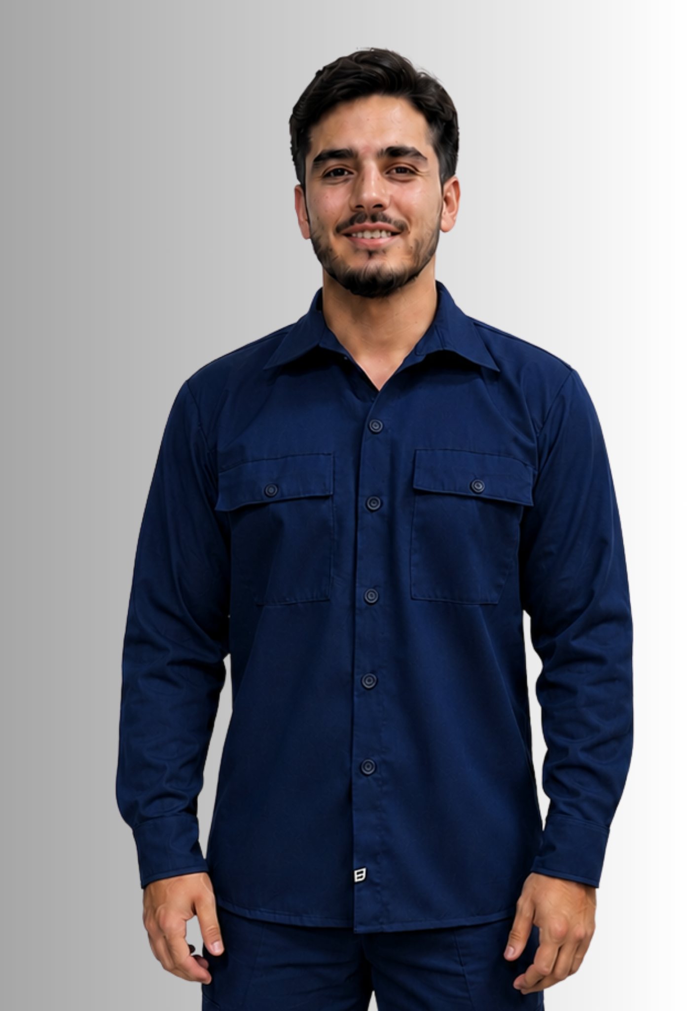 Camisa Azul Manga Larga para Hombre Uso Rudo | SOZU