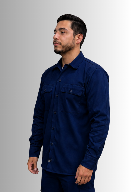 Camisa Azul Manga Larga para Hombre Uso Rudo | SOZU