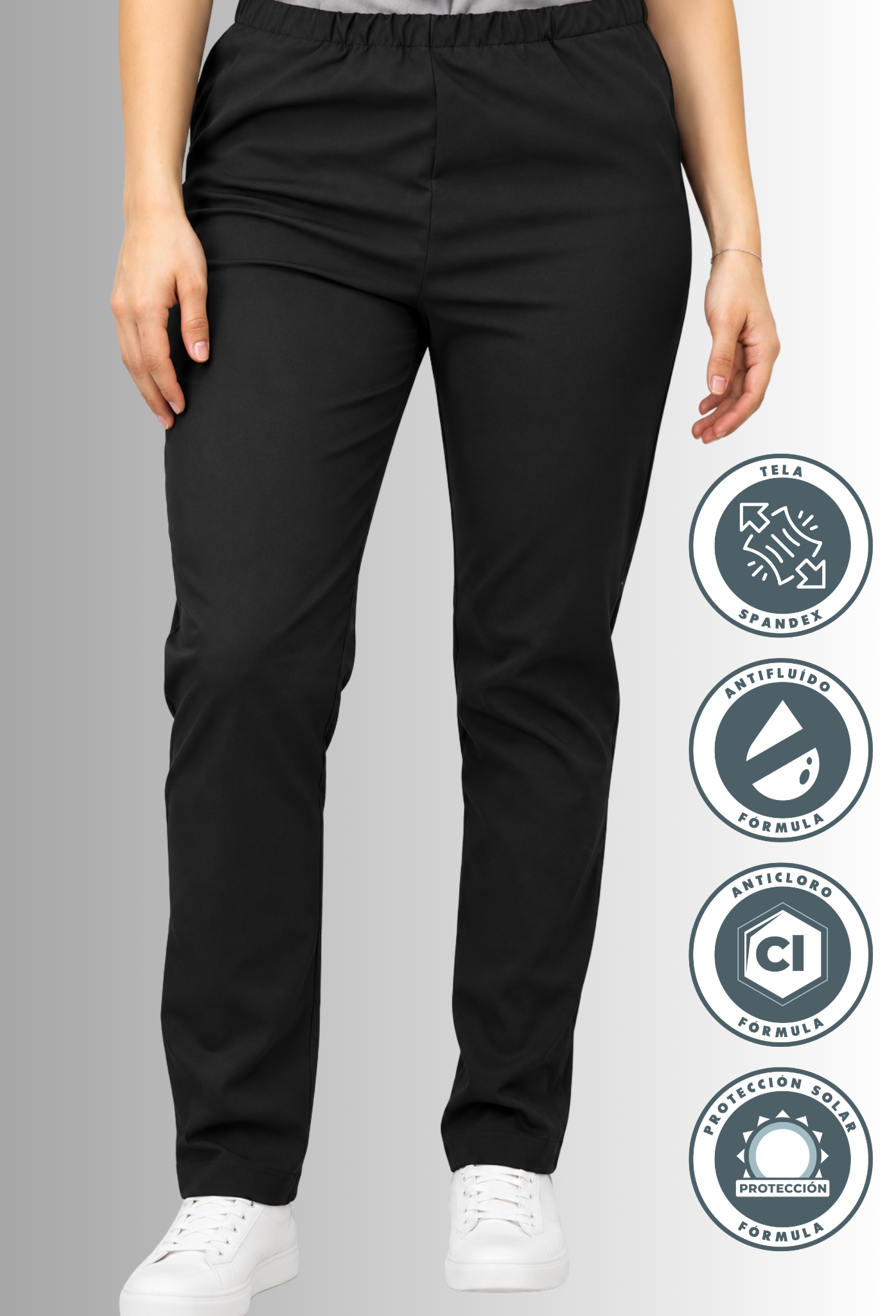 Pantalón para Mujer Anticloro, Antifluido y Spandex con Bolsas Laterales | SOZU