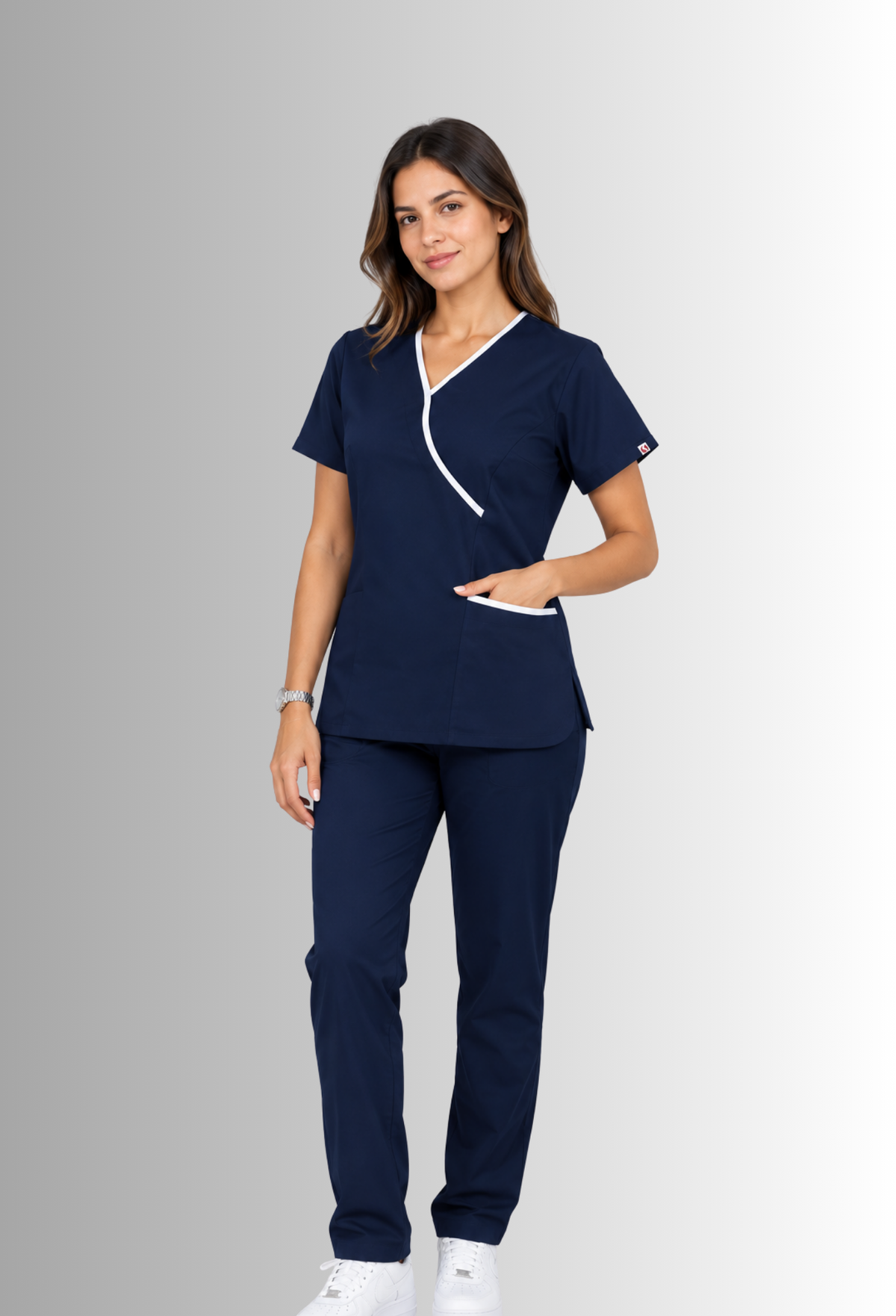 Uniforme para Mujer Spandex, Antifluido y Anticloro Azul Marino | SOZU