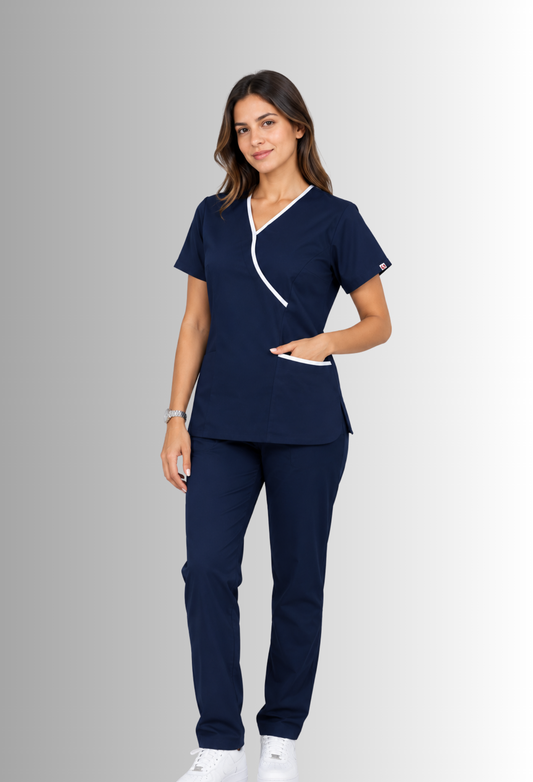 Uniforme para Mujer Spandex, Antifluido y Anticloro Azul Marino | SOZU