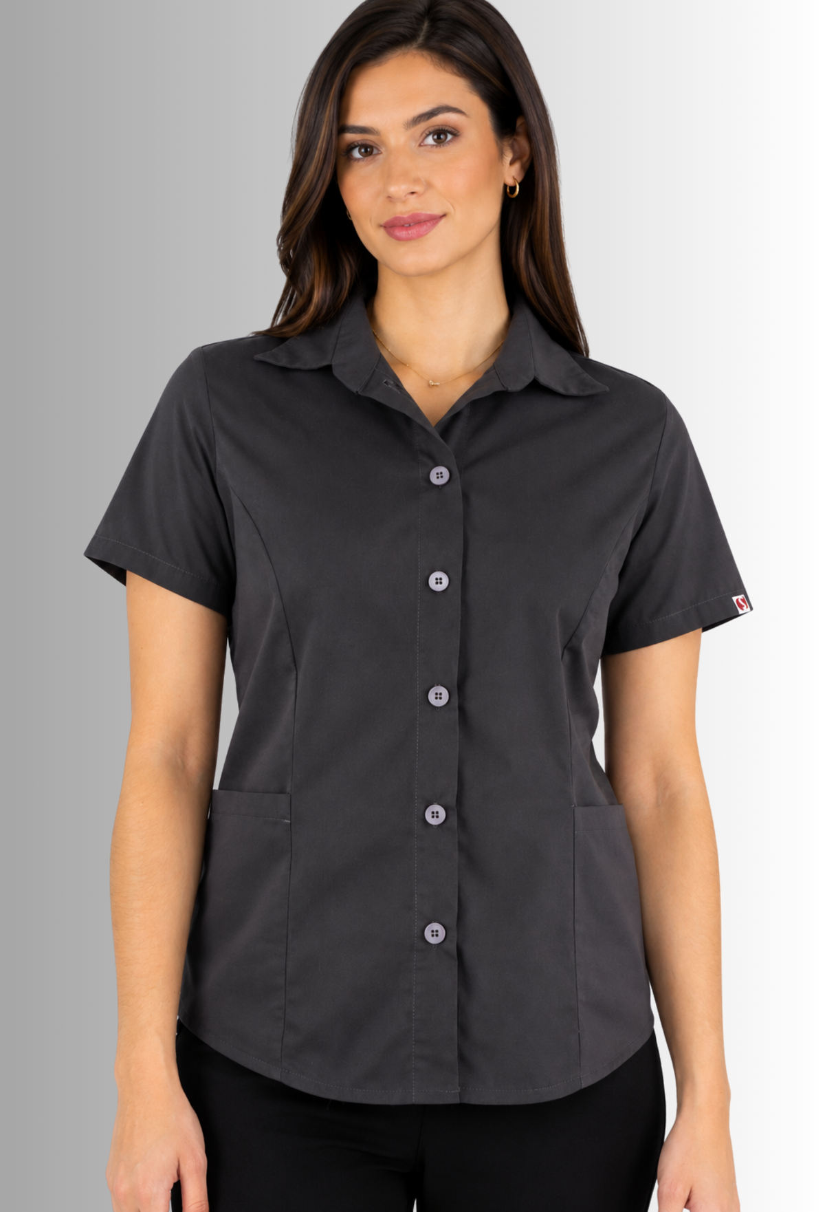 Camisa de Botones Manga Corta para Mujer | SOZU