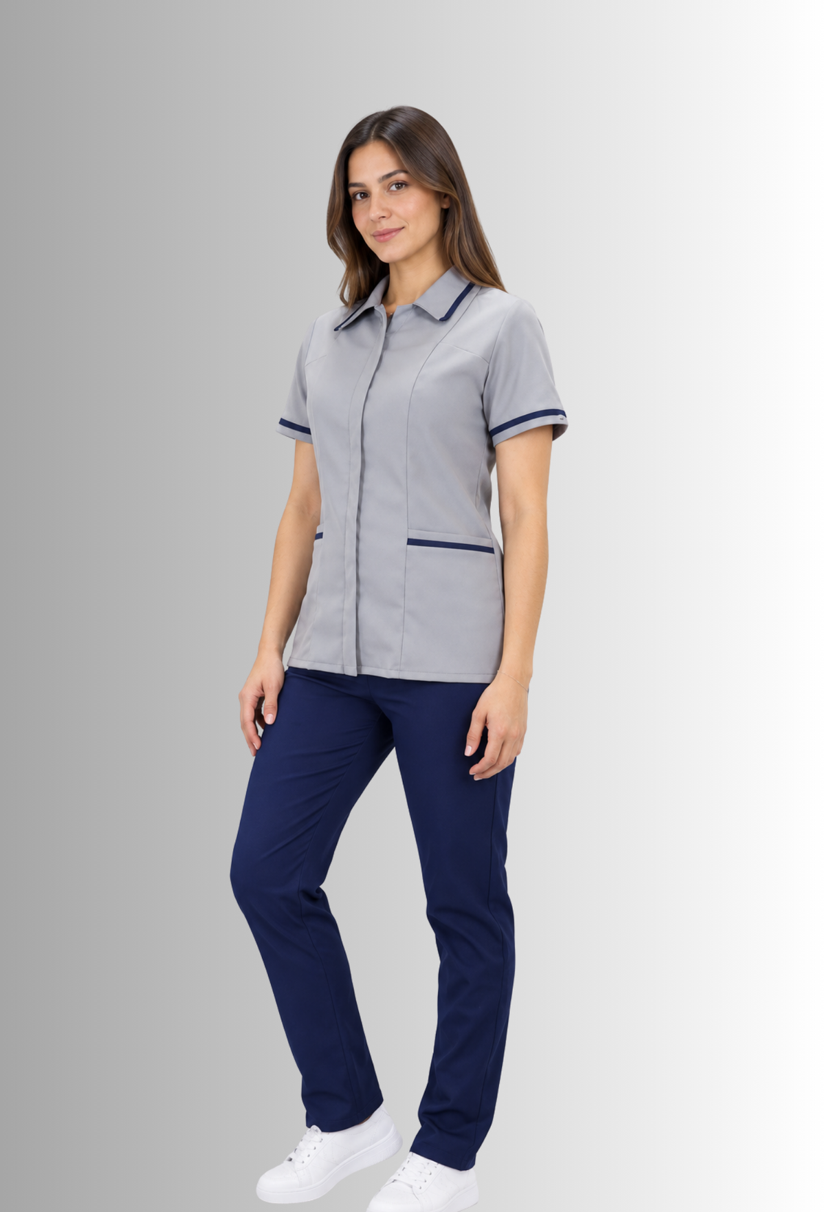 Uniforme de Limpieza para Mujer Antifluido Gris | SOZU