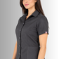 Camisa de Botones Manga Corta para Mujer | SOZU