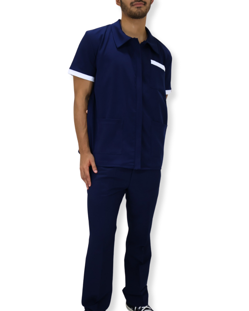 Uniforme de Limpieza para Hombre Cloro Resistente, Antifluido y Spandex| SOZU