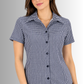 Camisa Antimanchas para Mujer Manga Corta de Cuadros | SOZU