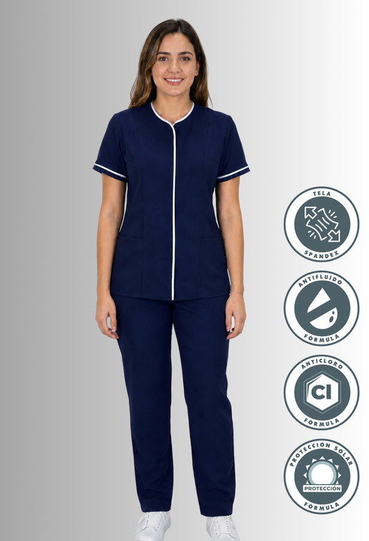 Uniforme para Mujer Antifluido, Anticloro y Spandex| SOZU