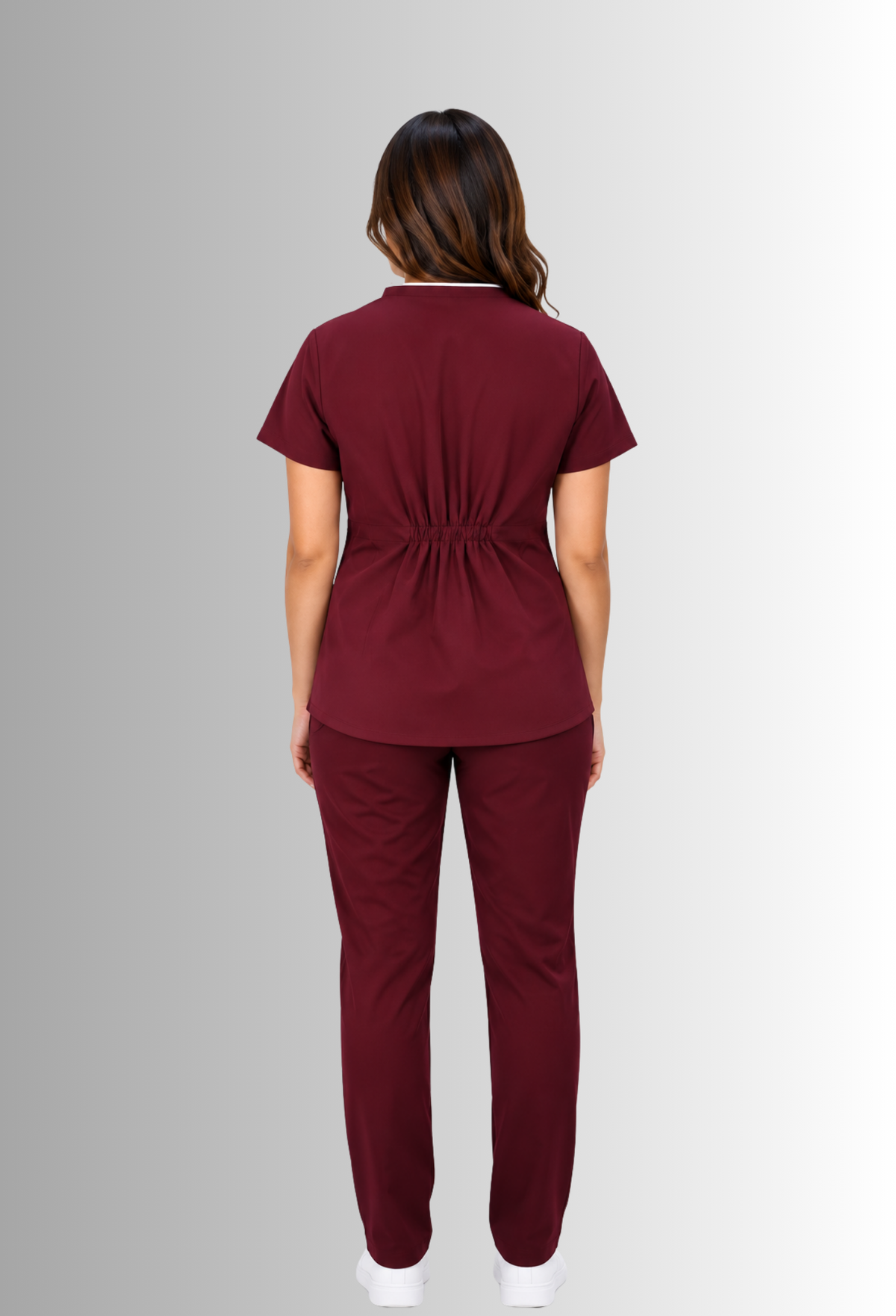 Uniforme para Mujer color Vino con Spandex | SOZU