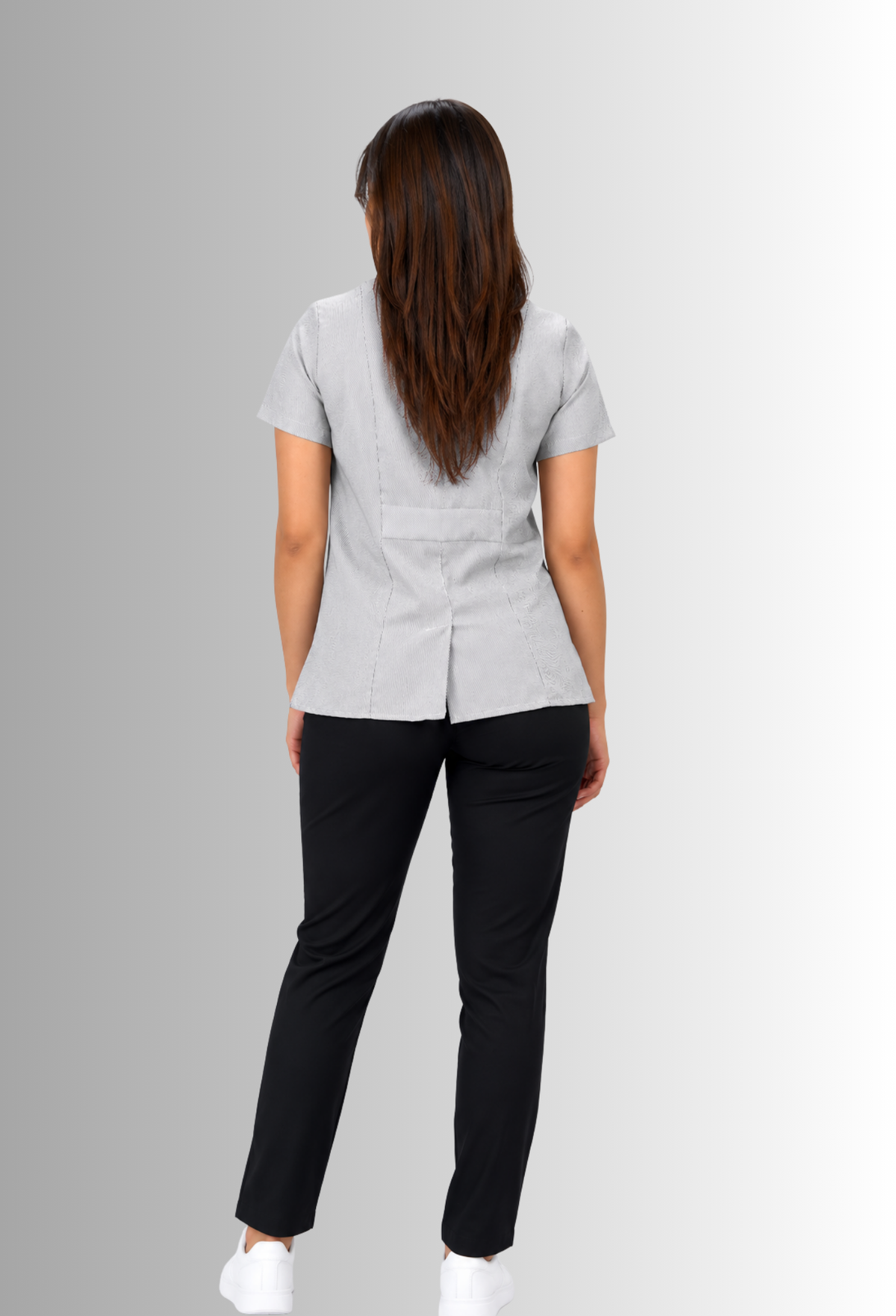 Uniforme de Limpieza Lineas Negras para Mujer de Chaquetín y Panatalón | SOZU