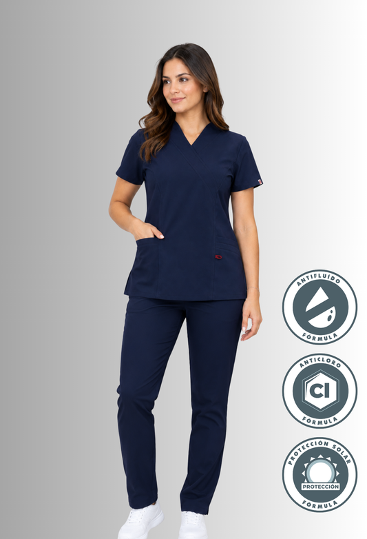 Uniforme Quirúrgico Antifluido y Anticloro Azul Marino | SOZU