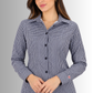 Camisa Antimanchas para Mujer Manga Larga de Cuadros | SOZU