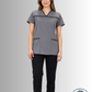 Uniforme de Limpieza con Filipina Gris para Mujer con Spandex | SOZU
