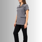 Uniforme de Limpieza con Filipina Gris para Mujer con Spandex | SOZU