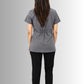 Uniforme de Limpieza con Filipina Gris para Mujer con Spandex | SOZU