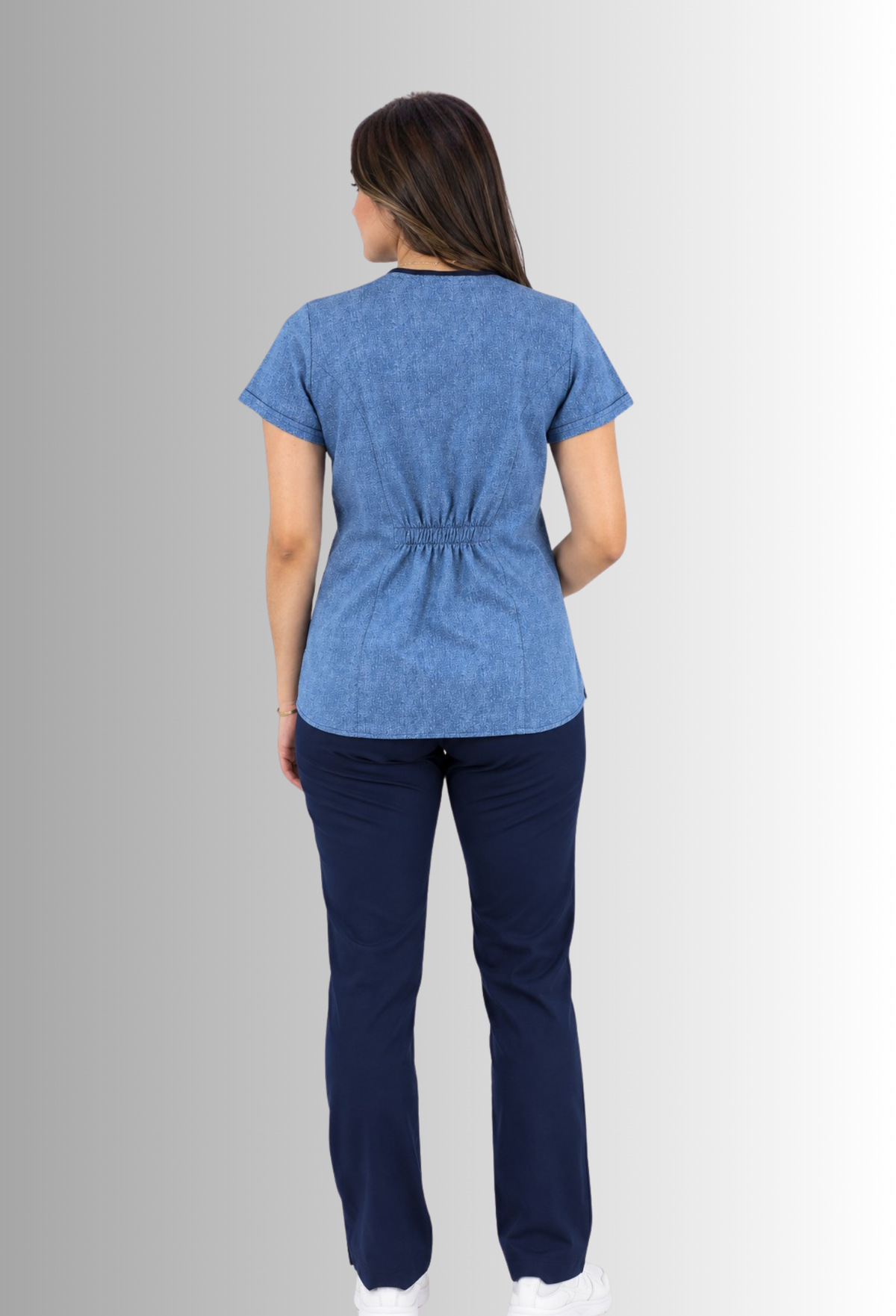 Uniforme para Mujer Antifluido y Anticloro Estampado Azul | SOZU