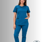 Uniforme Azul para Mujer con Spandex y bies | SOZU