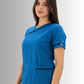 Uniforme Azul para Mujer con Spandex y bies | SOZU