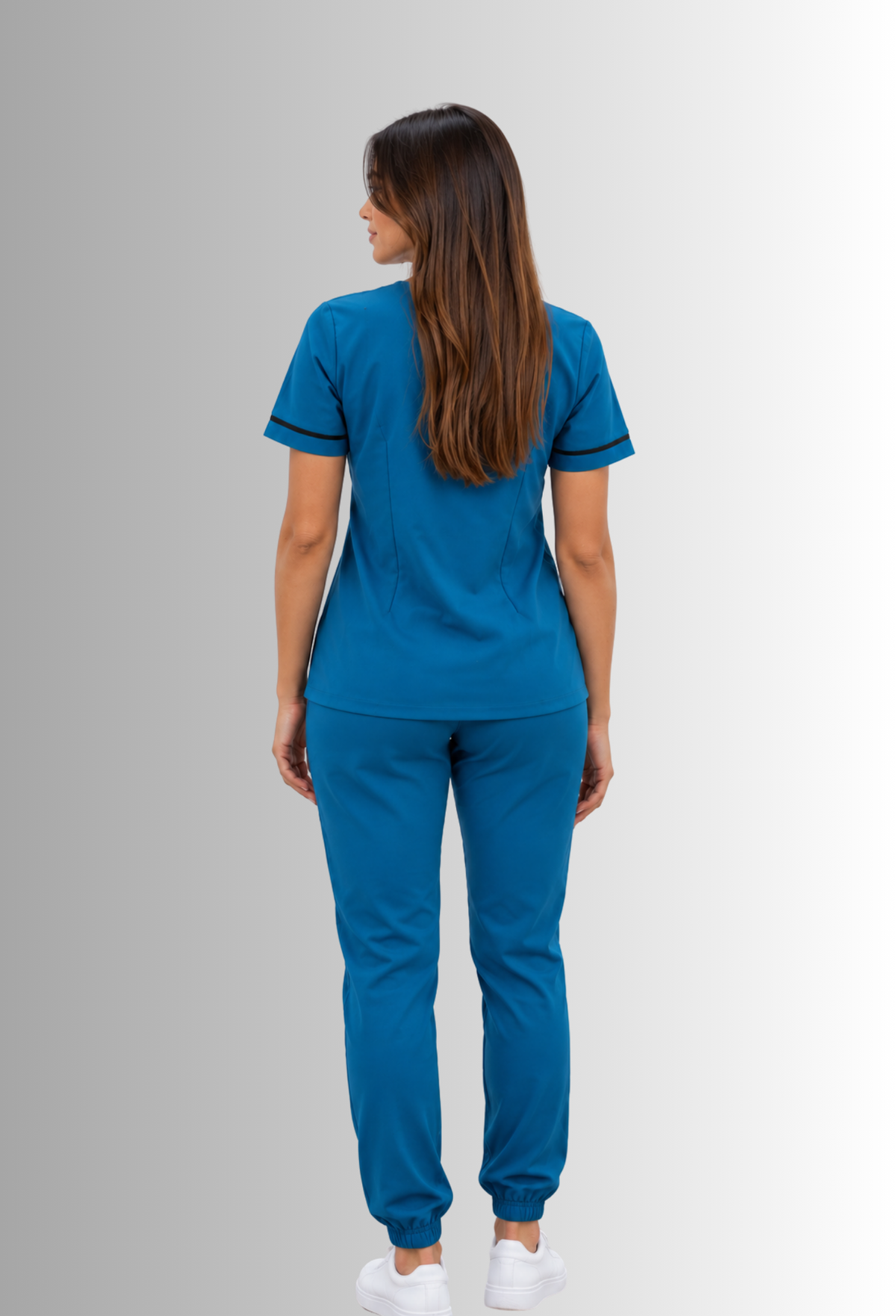 Uniforme Azul para Mujer con Spandex y bies | SOZU