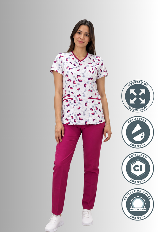 Uniforme Antifluido y Anticloro con mariposas para Mujer | SOZU