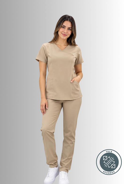 Uniforme para Mujer Beige con Spandex | SOZU