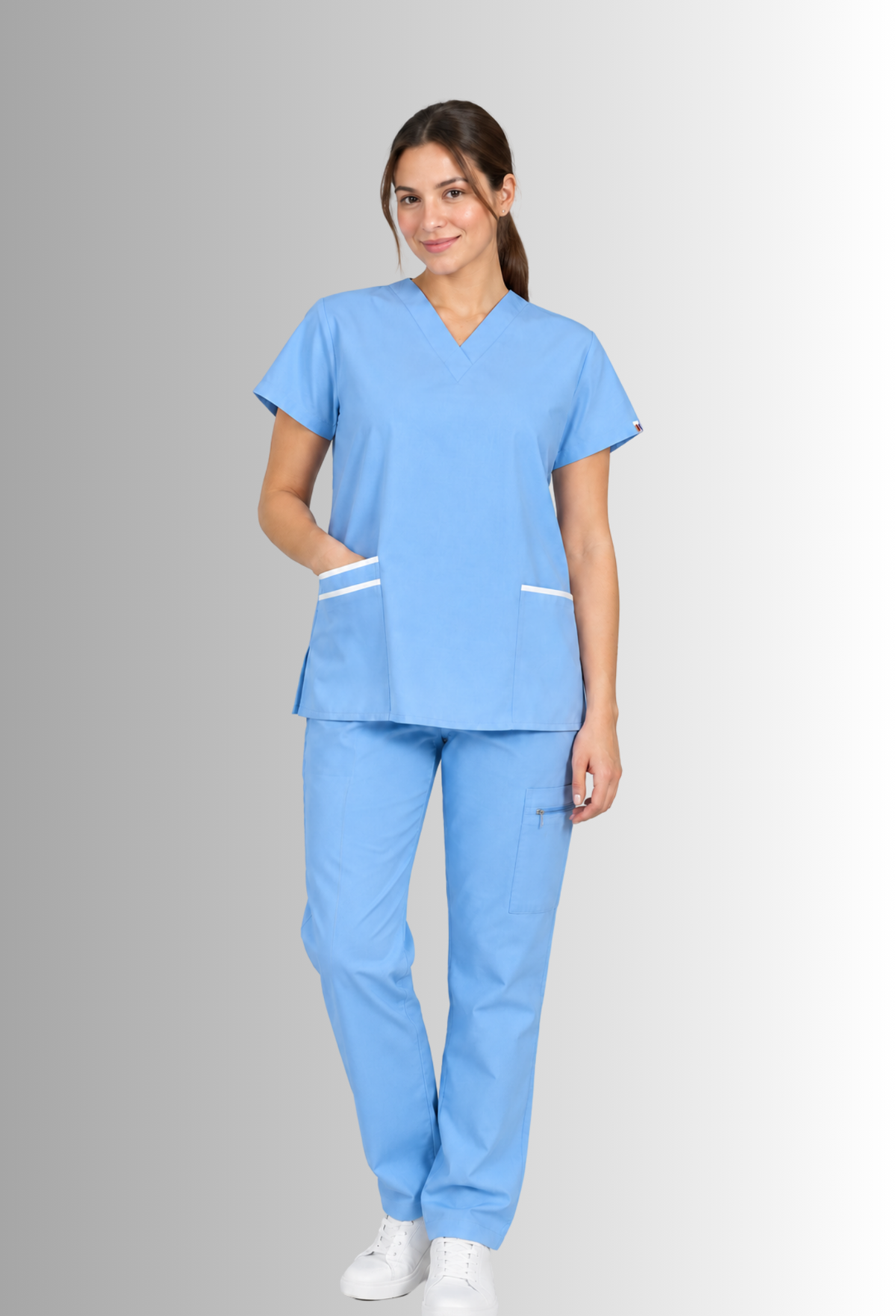 Uniforme Médico para Mujer Color Celeste | SOZU