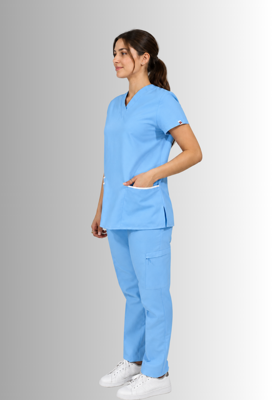 Uniforme Médico para Mujer Color Celeste | SOZU