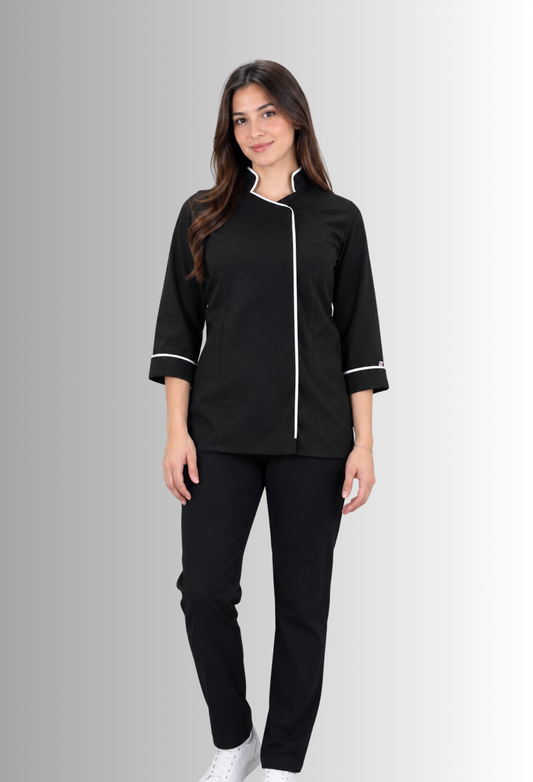 Uniforme de Chef para Mujer con Chaquetín de Zipper | SOZU