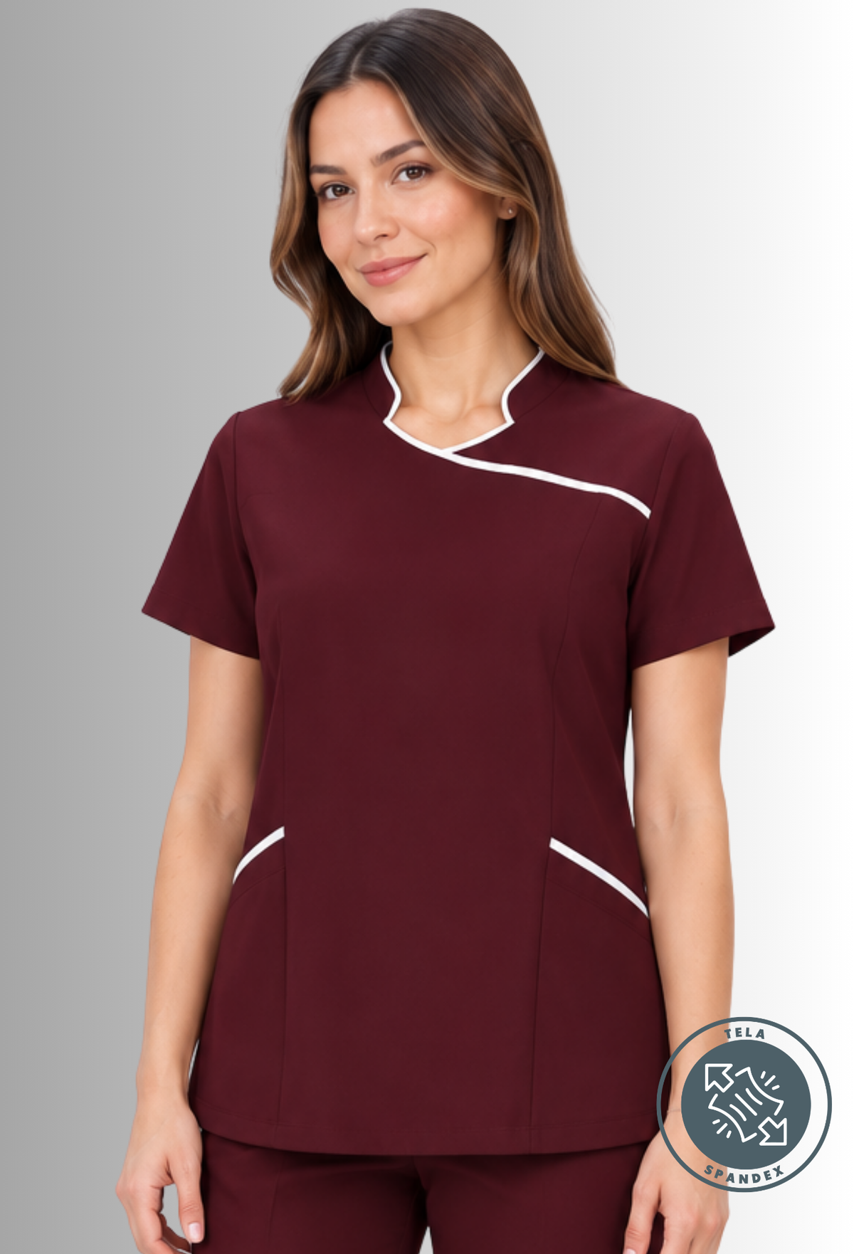 Filipina para Mujer Cuello Mao con Spandex | SOZU