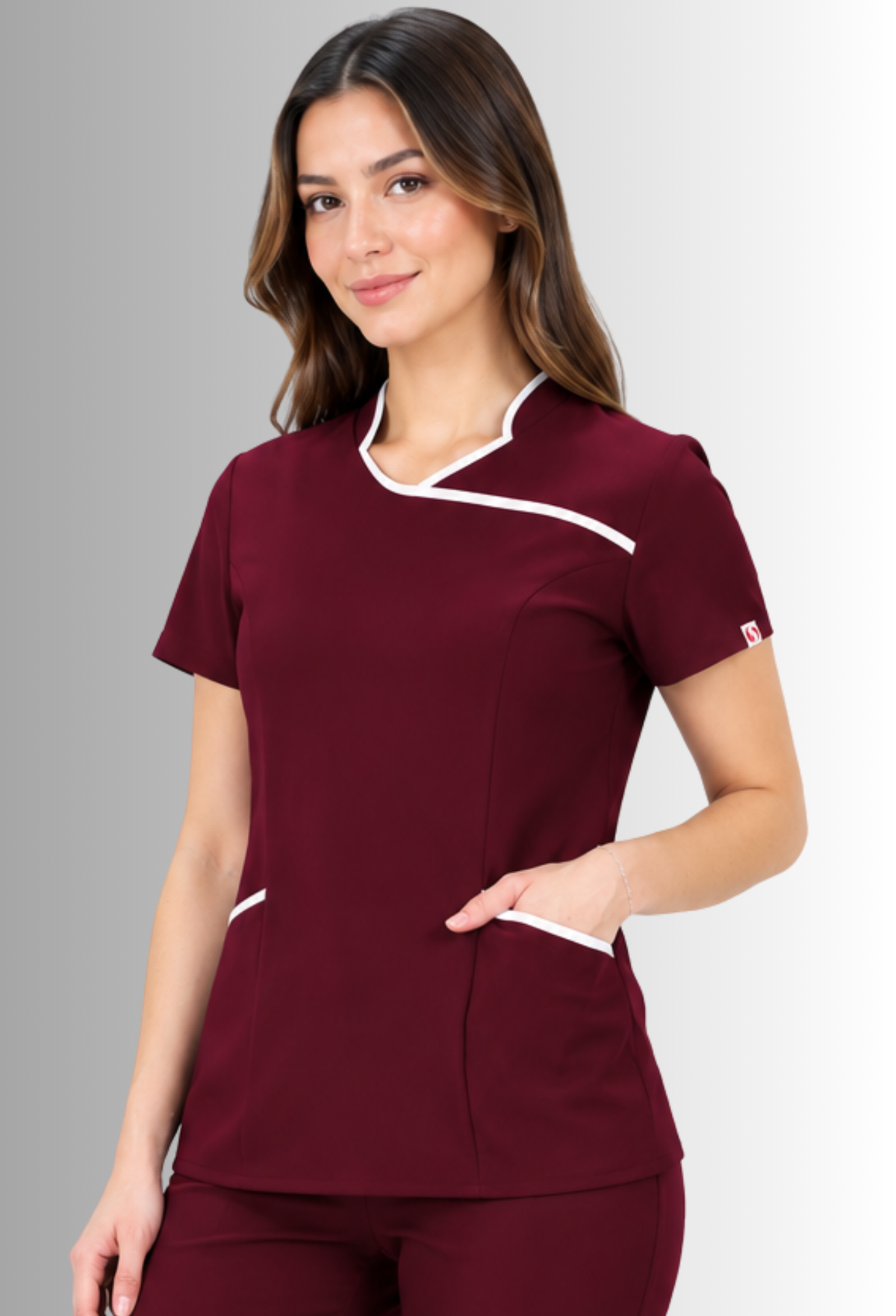 Filipina para Mujer Cuello Mao con Spandex | SOZU