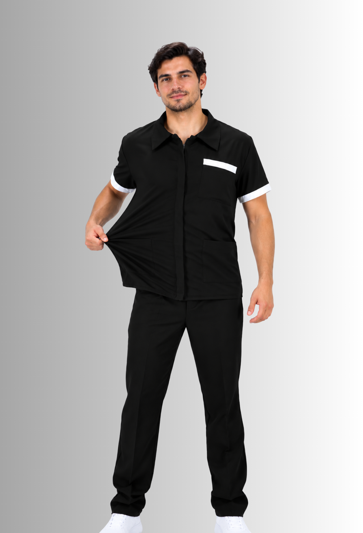 Uniforme de Limpieza para Hombre Cloro Resistente, Antifluido y Spandex| SOZU