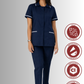 Uniforme de Chaquetín para Mujer Antifluidos y Anticloro con Spandex | SOZU
