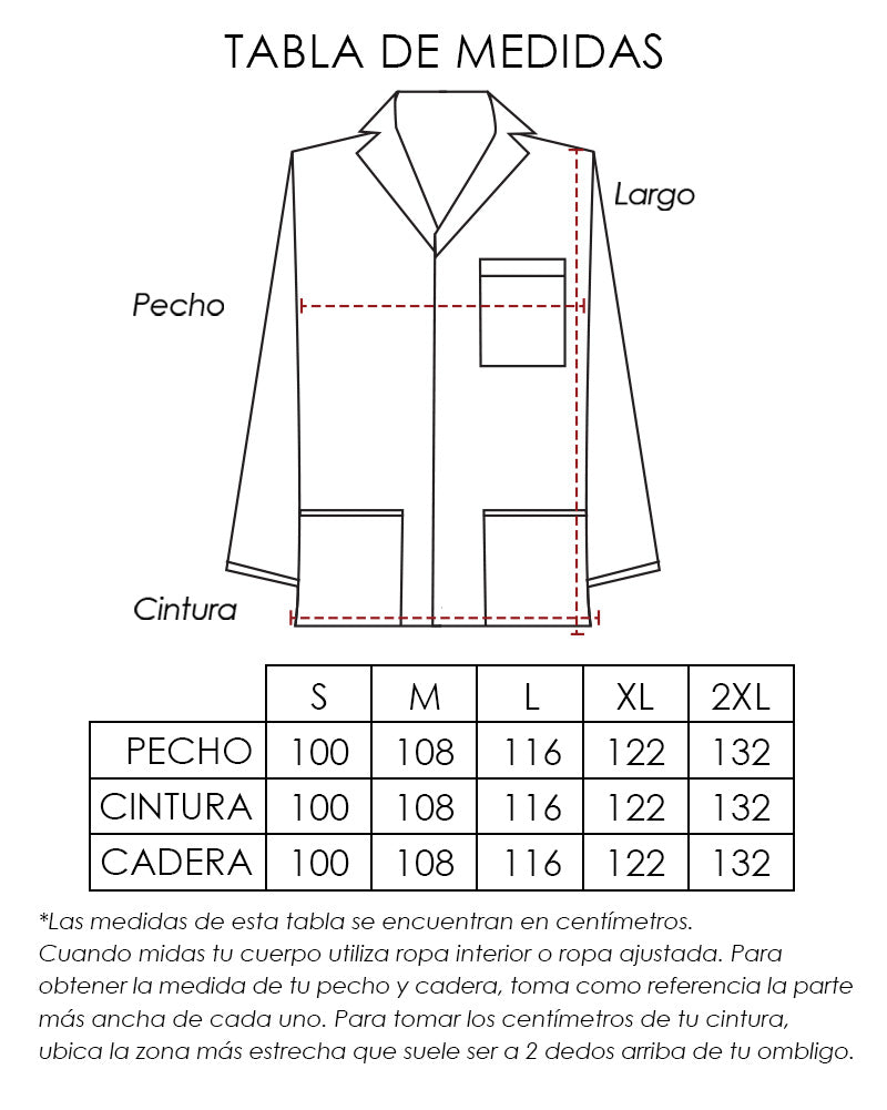 Bata Blanca para Hombre de Manga Larga  | SOZU