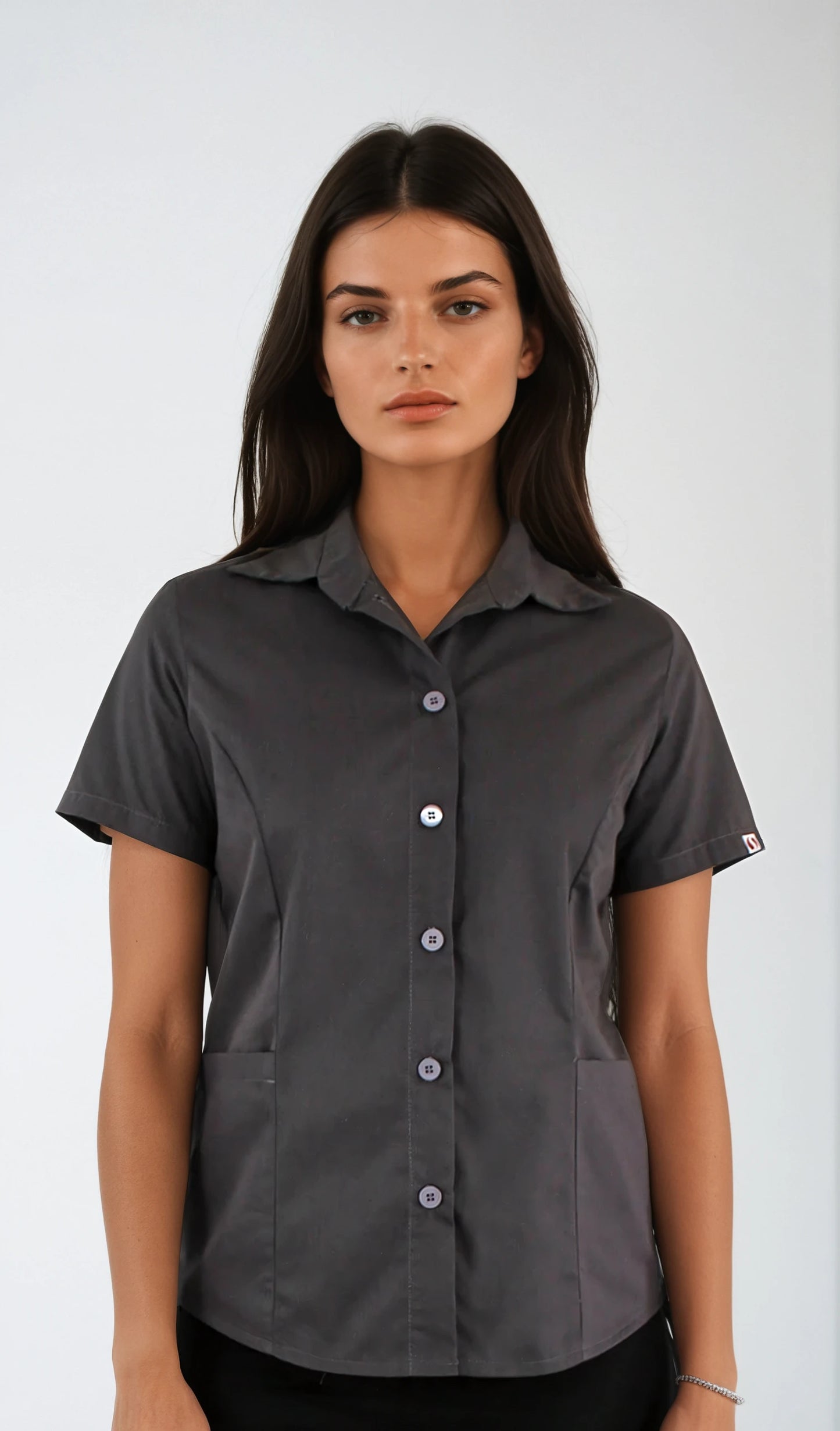 Camisa de Botones Manga Corta para Mujer | SOZU